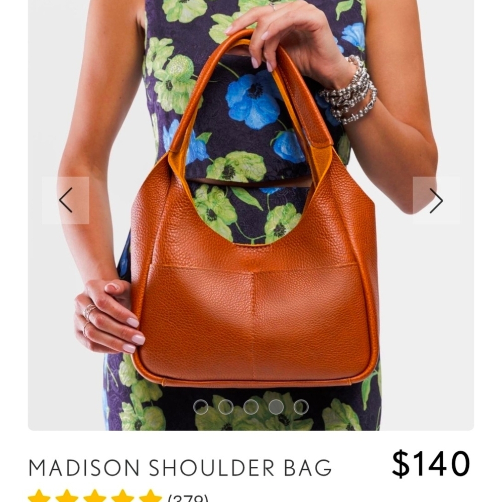 Portland Leather Medium Madison Shoulder Bag Sienna
